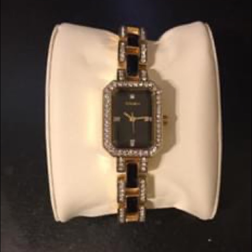 Elgin gold watch w/ diamonds